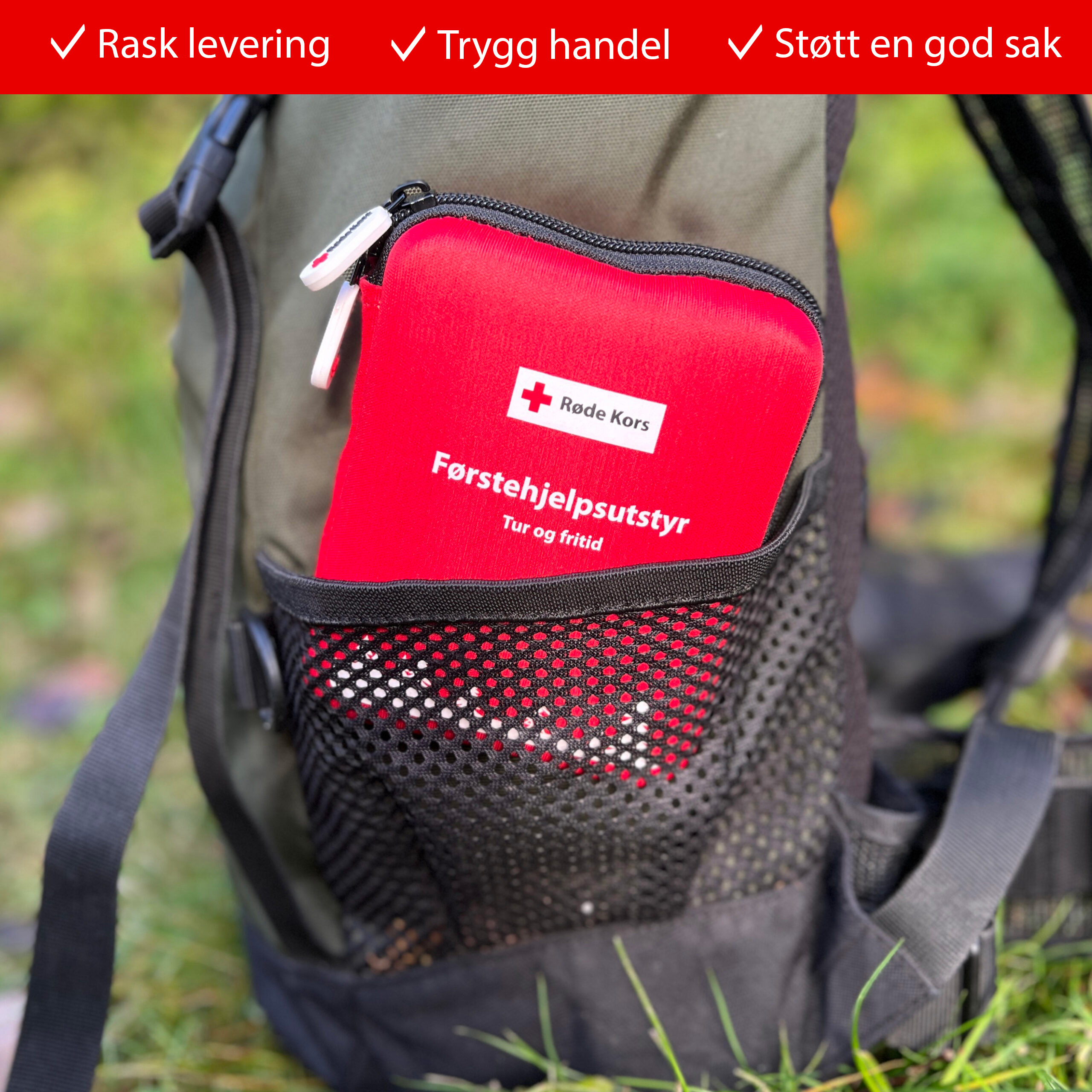 rask levering - trygg handel - støtt en god sak